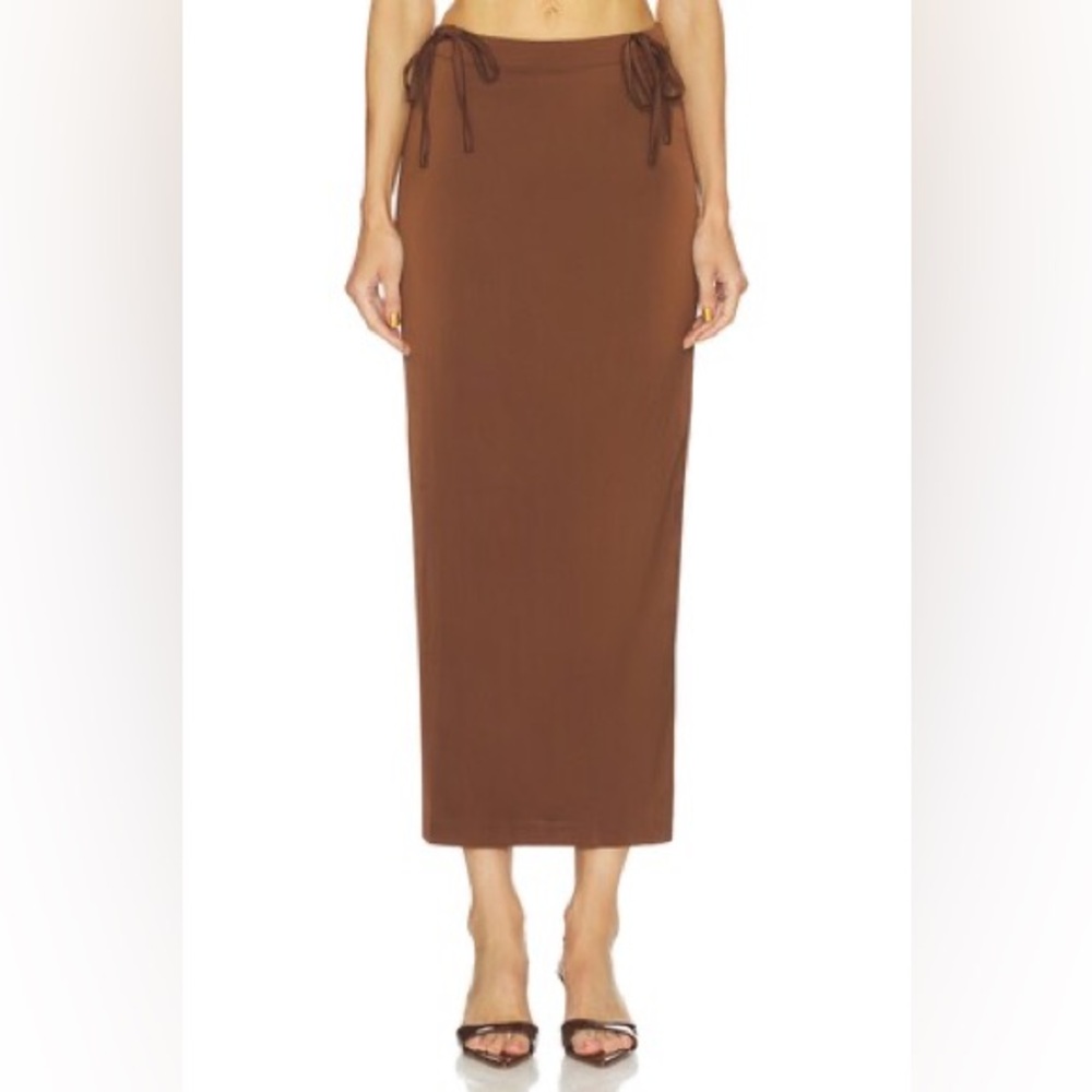 NWT Free People Rosetto Column Skirt in Potting Soil